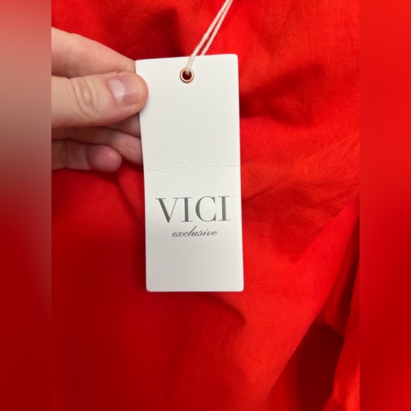 NWT Twilight Tides Off The Shoulder Maxi Dress in Scarlet, Size Medium - Picture 10 of 11